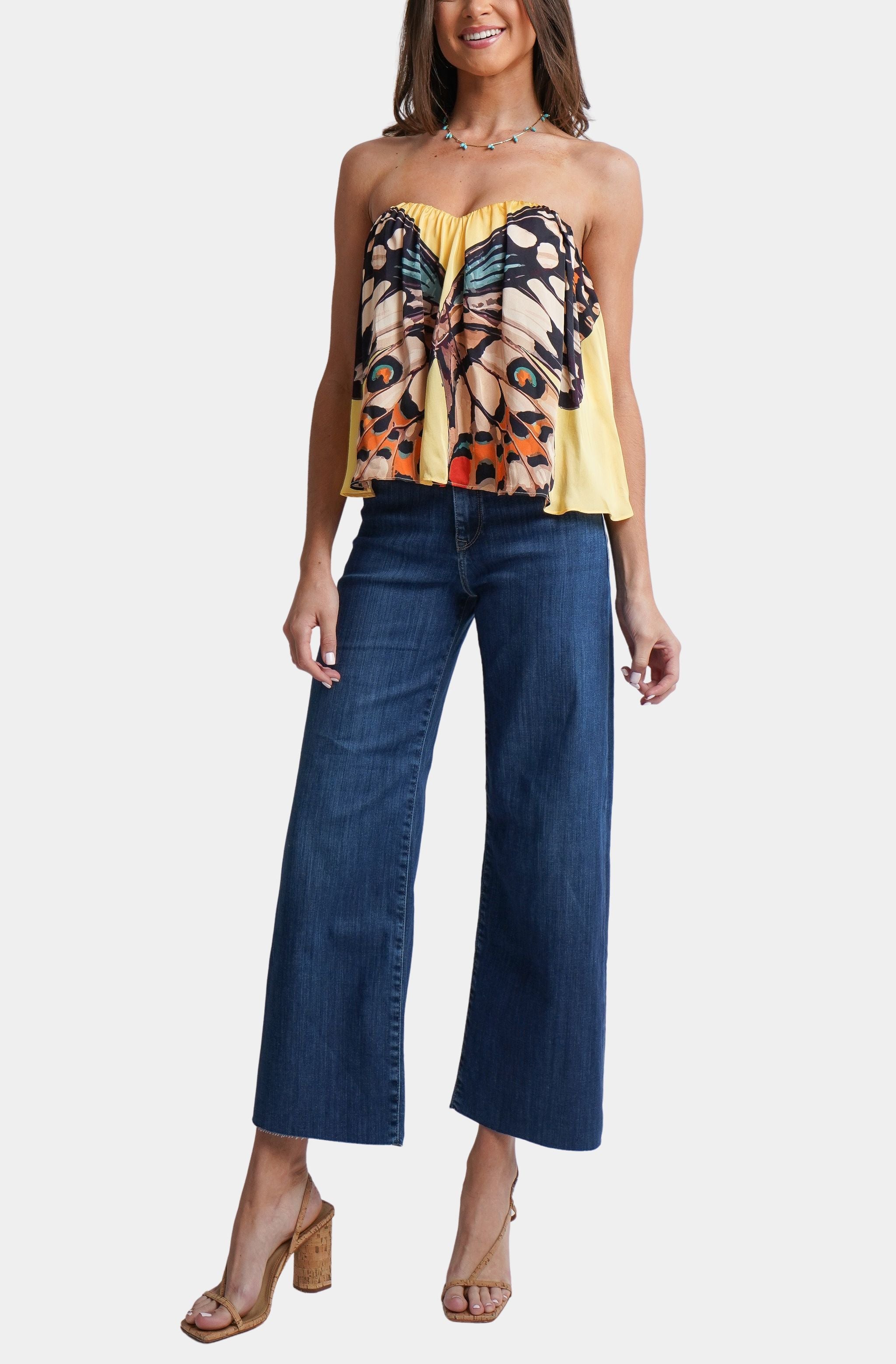 Hemline Exclusive Morpho Scarf Top