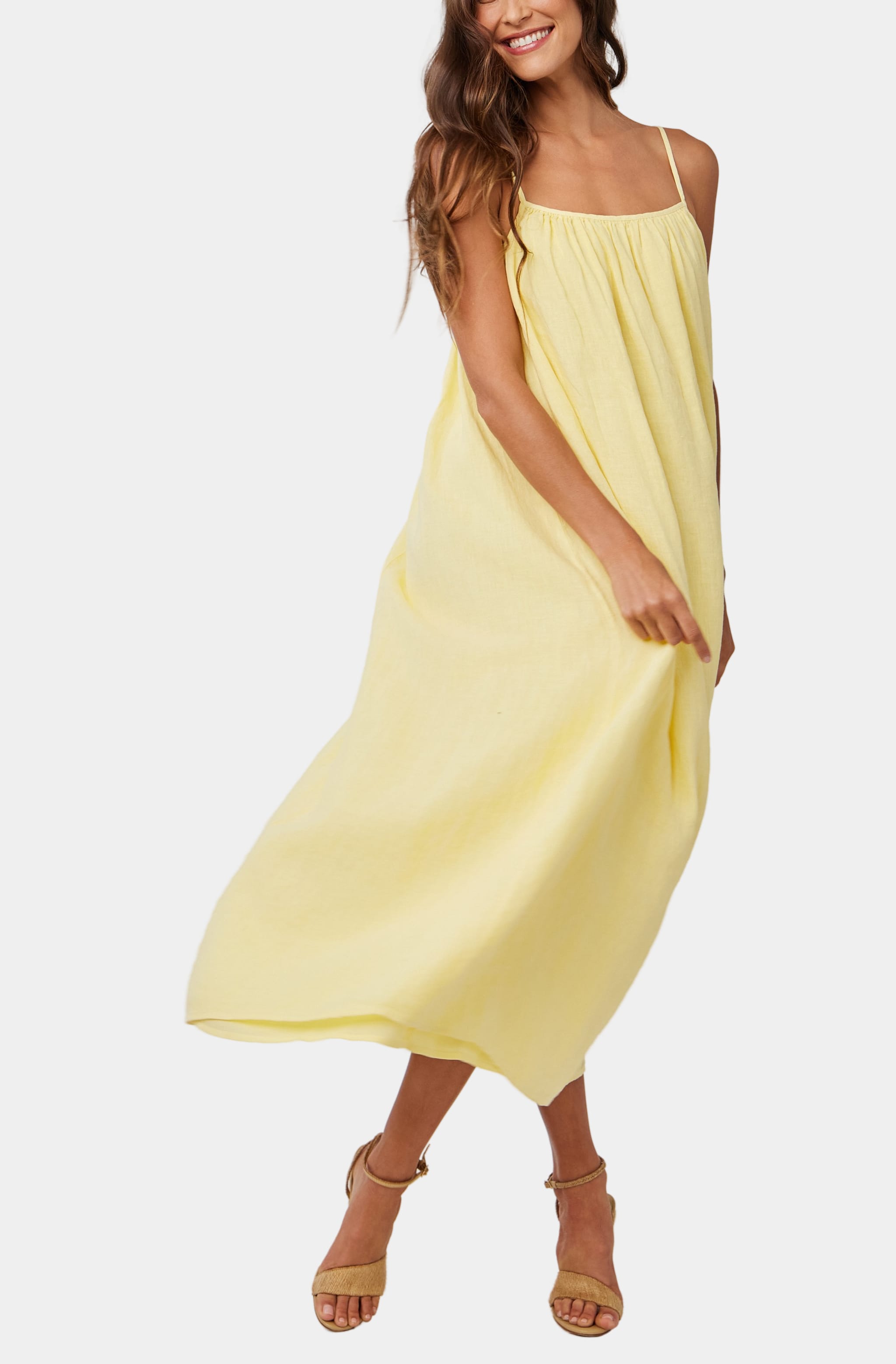 Shirred Cami Maxi Dress