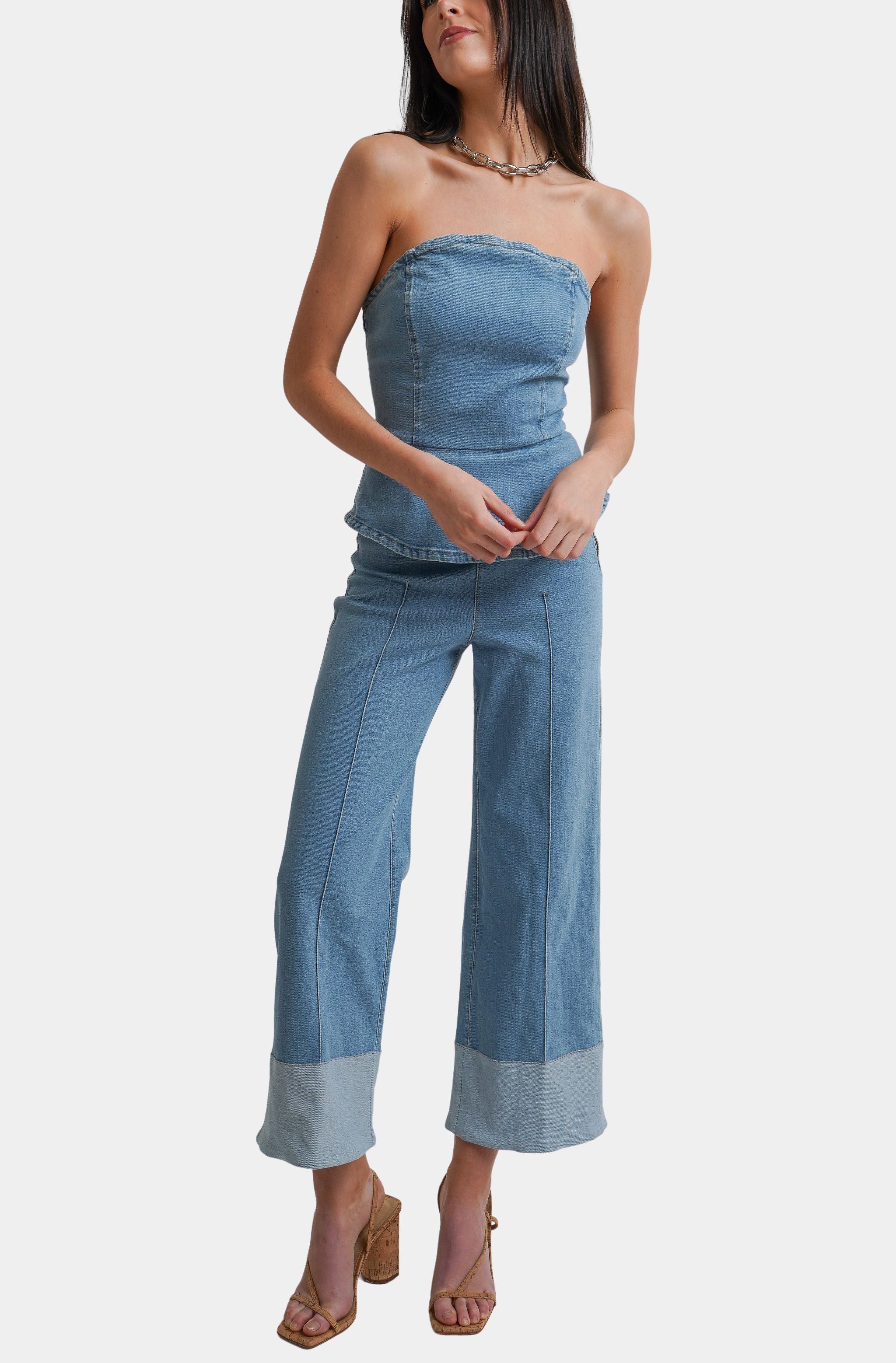 Marcela Denim Top