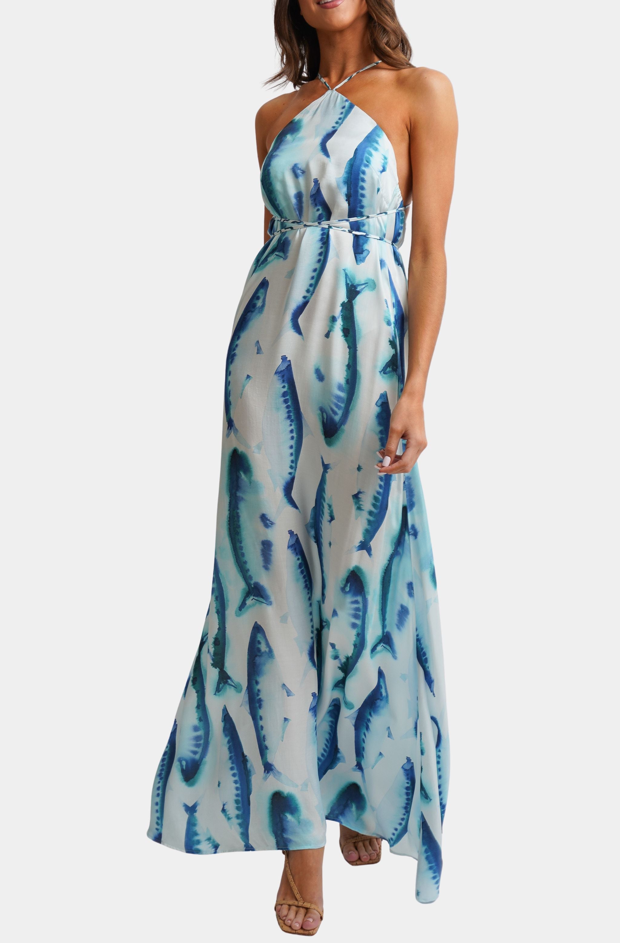 Hemline Exclusive Sardine Maxi Dress
