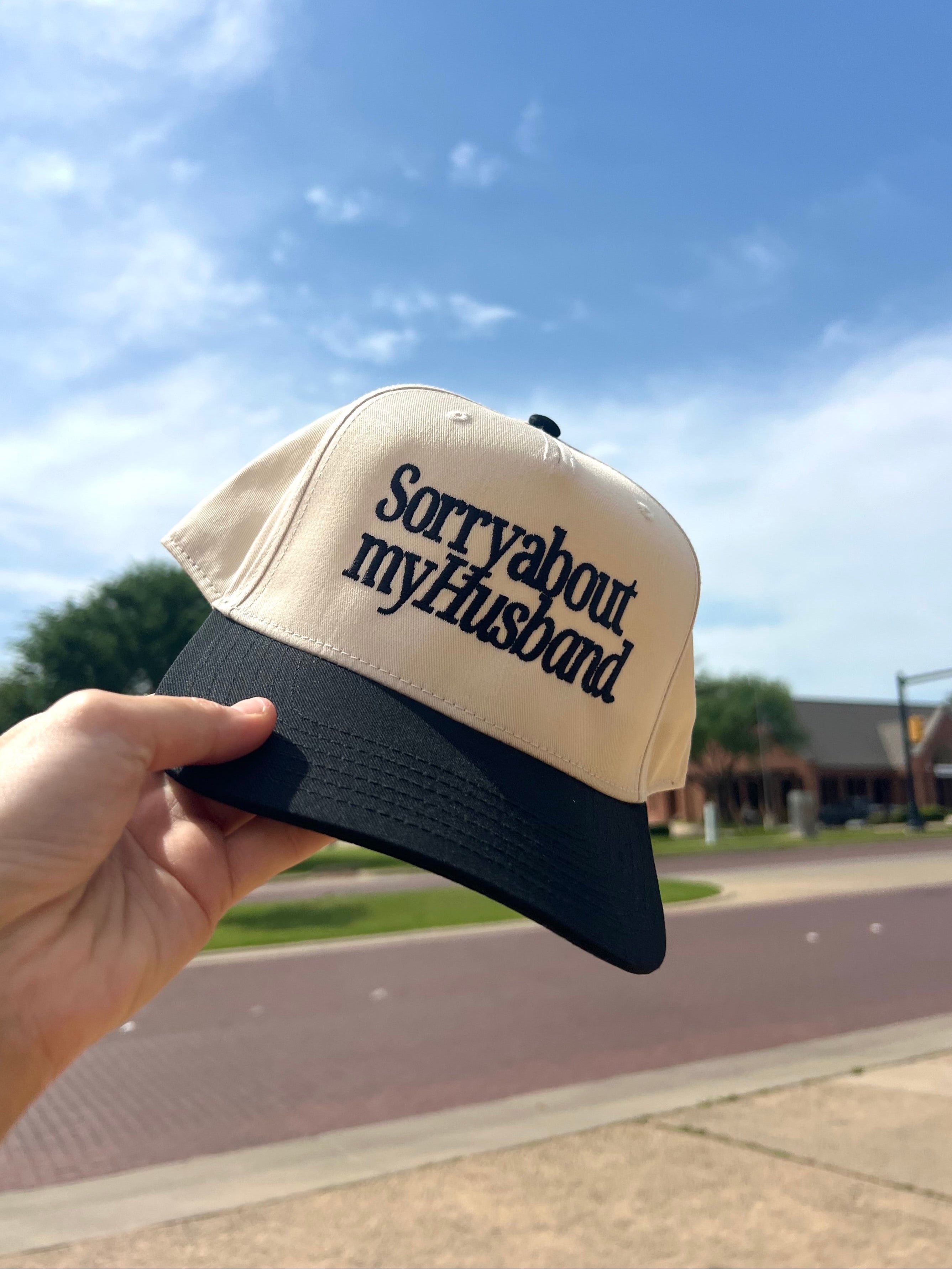 Sorry About My Husband Vintage Trucker Hat