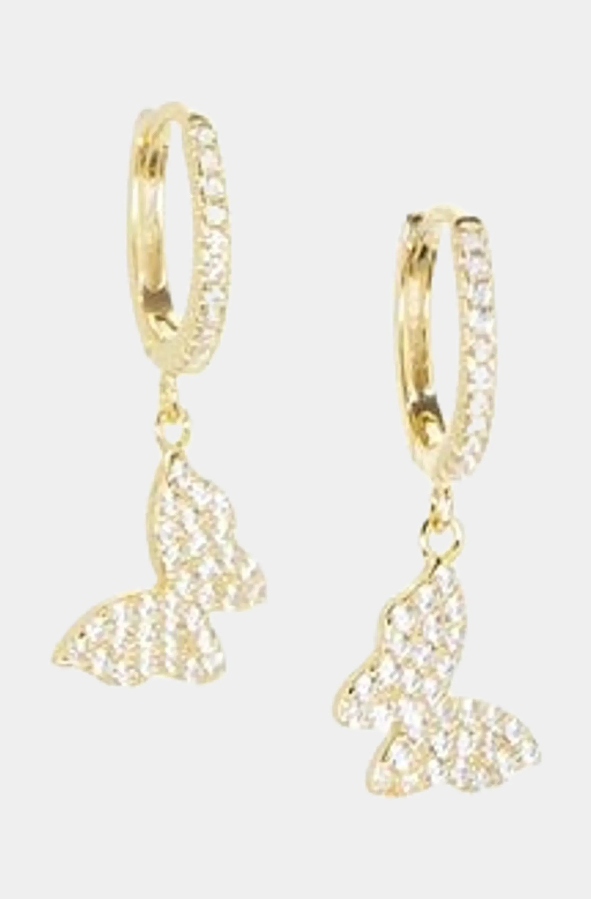 Huggies with Butterfly Charm