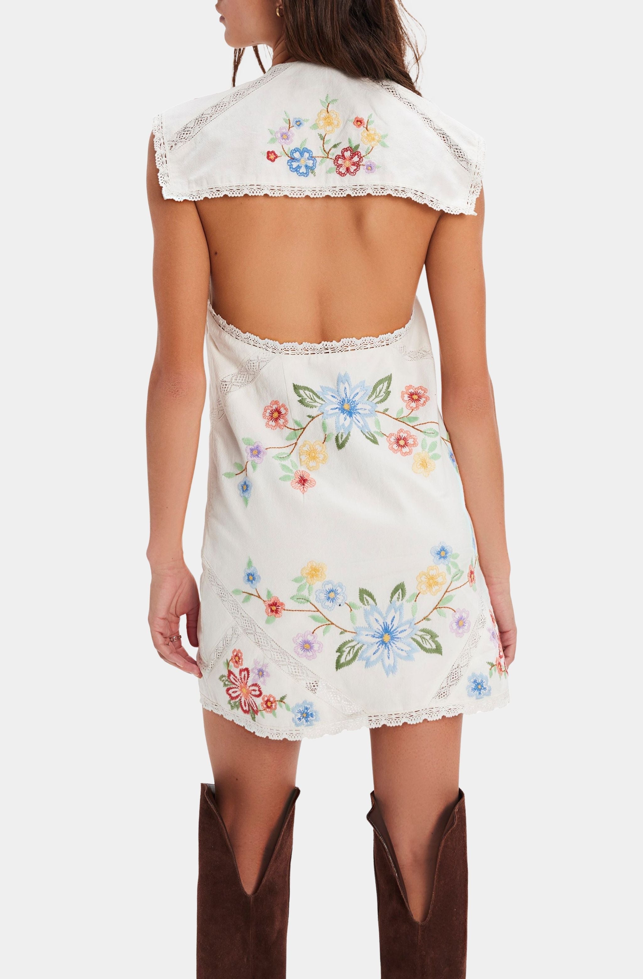 Willow Embroidered Mini Dress