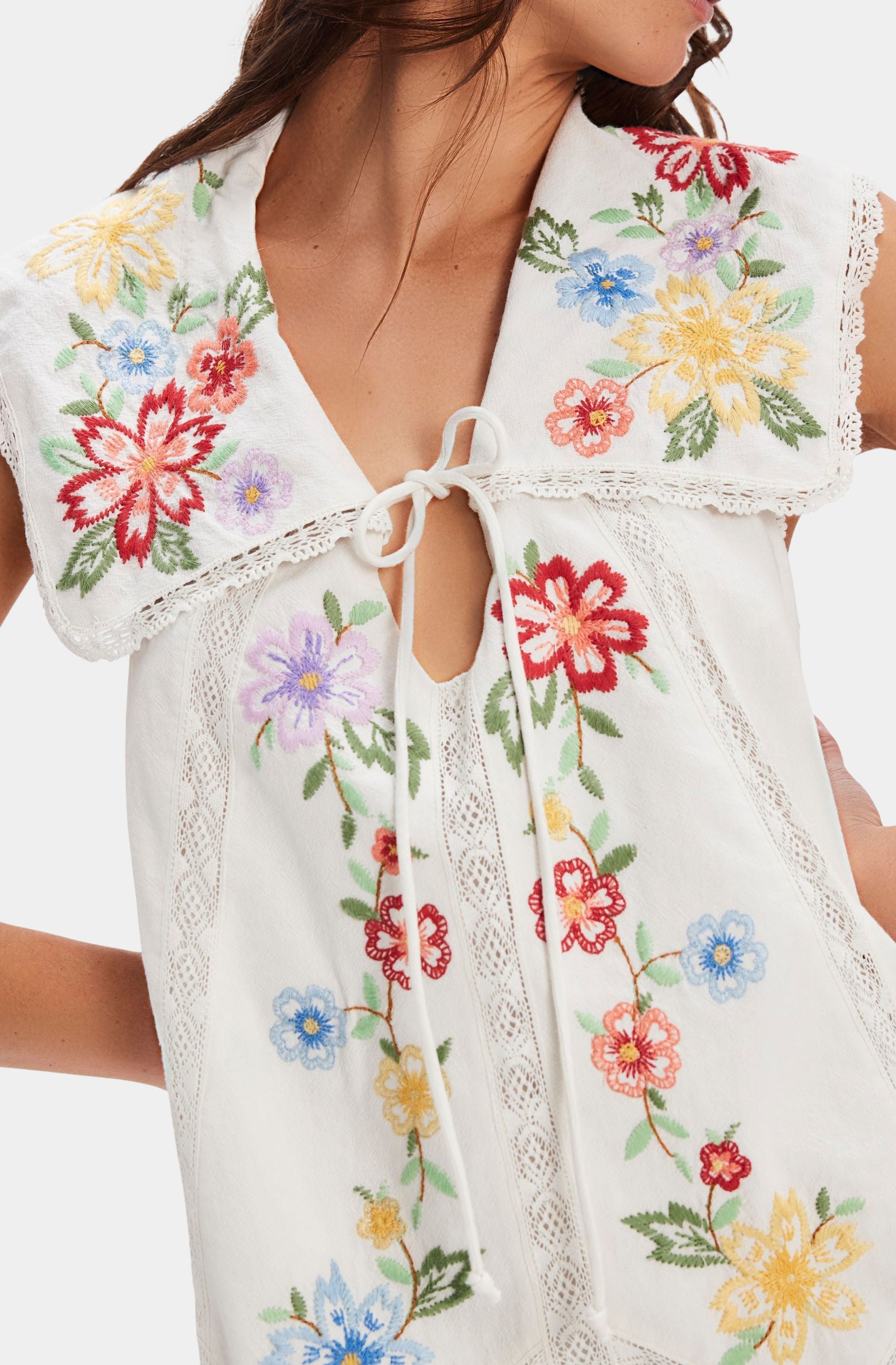 Willow Embroidered Mini Dress