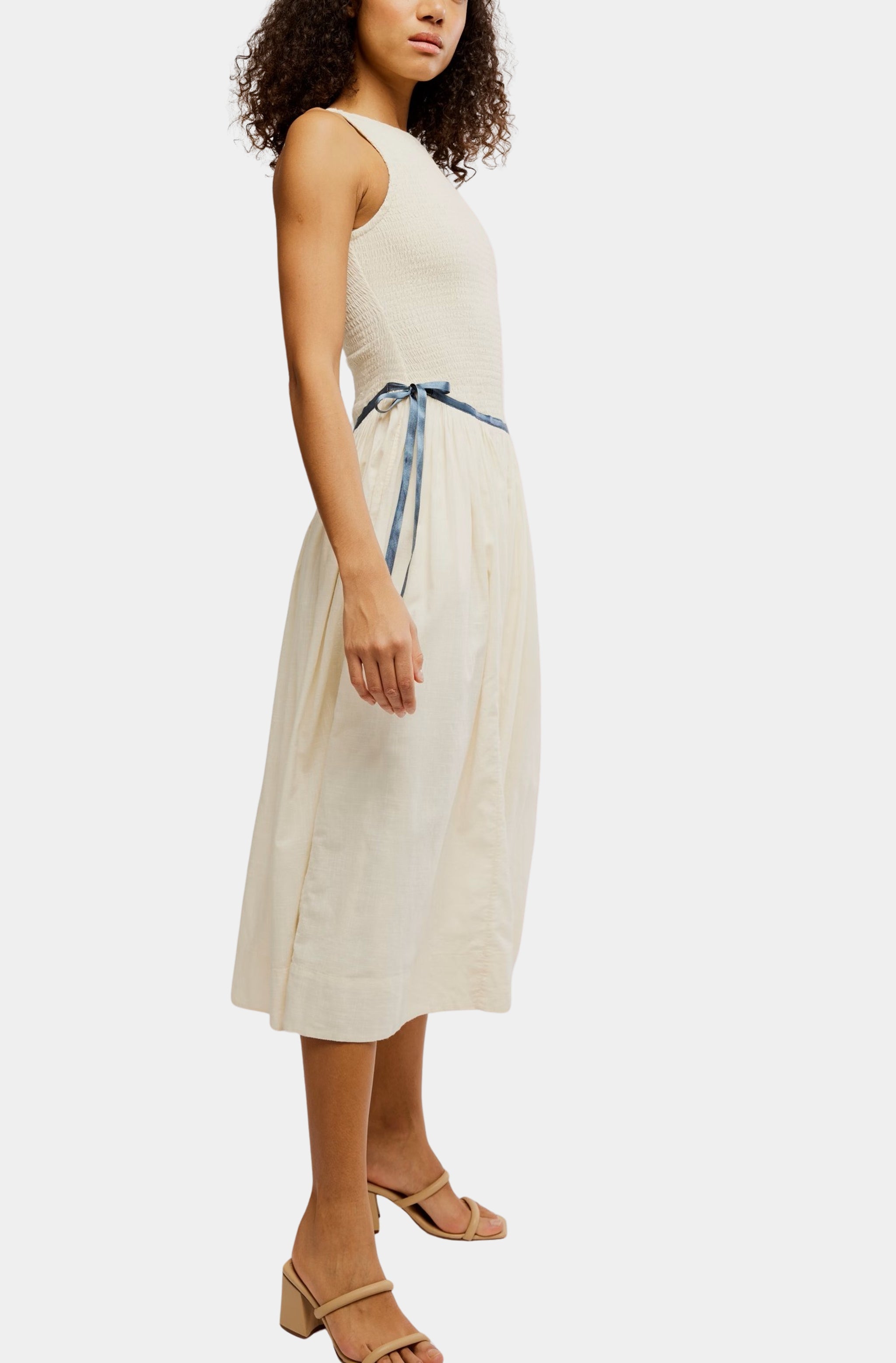 Nightingale Solid Midi Dress