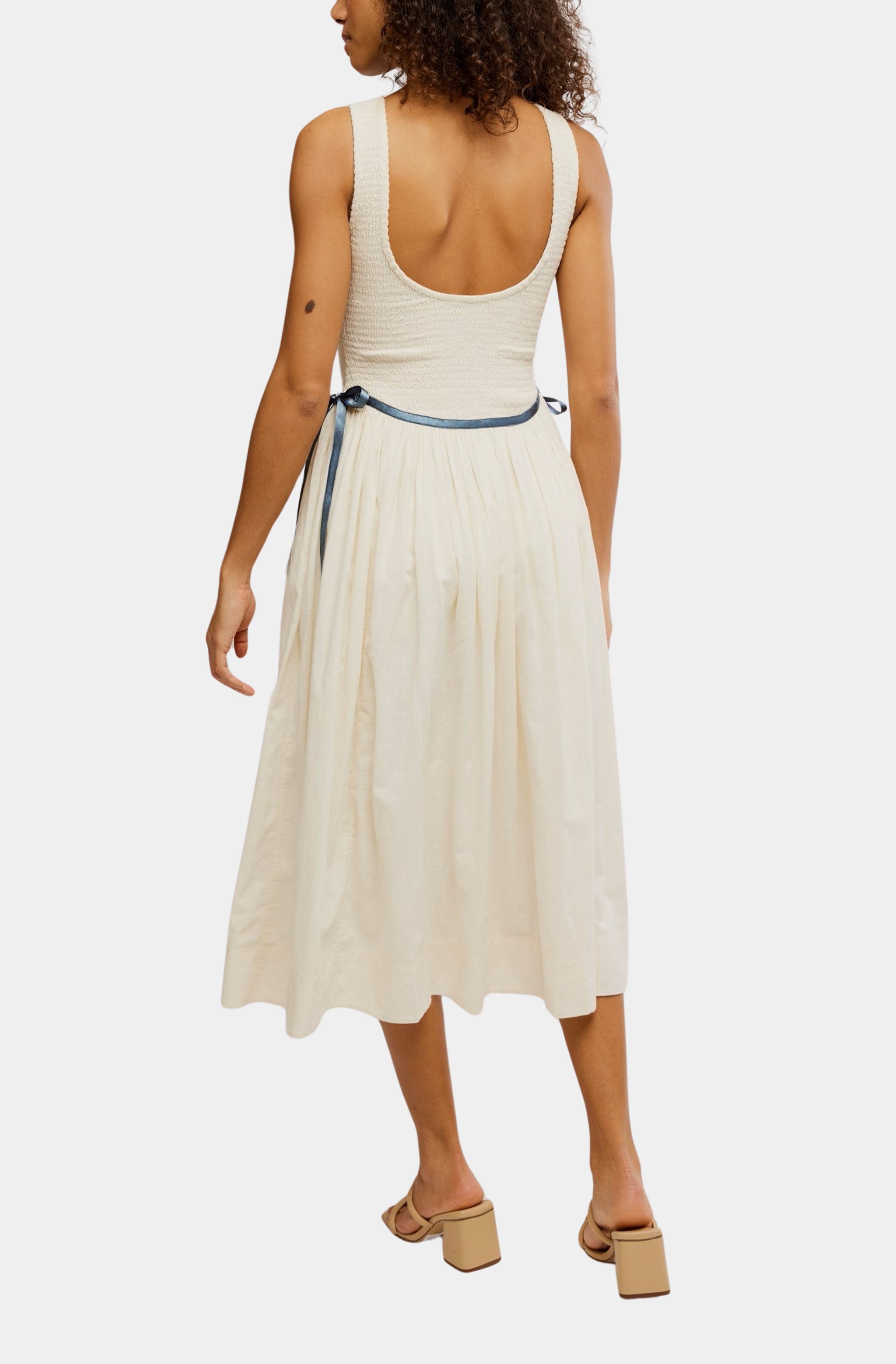 Nightingale Solid Midi Dress