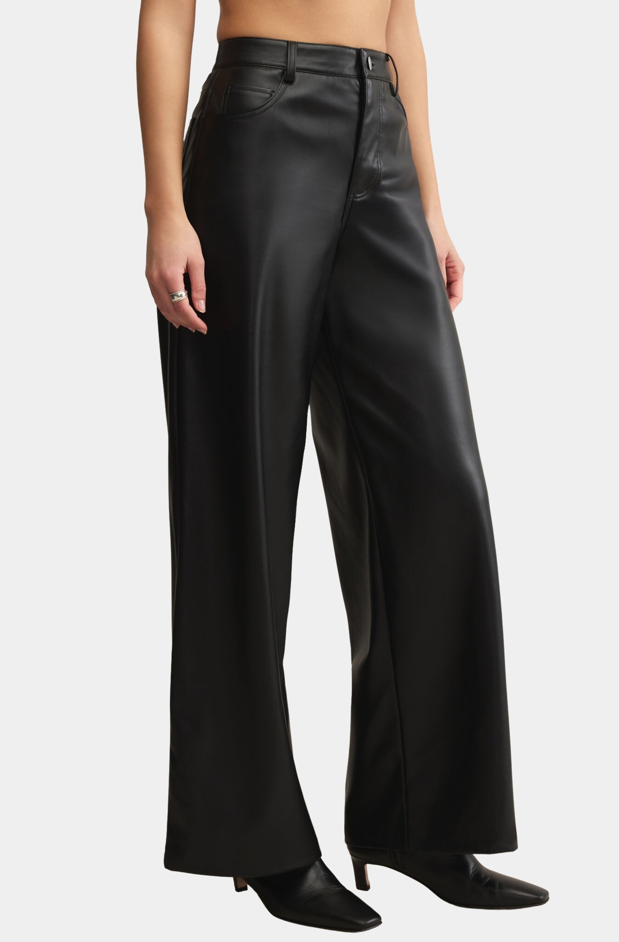 Marli Wide Leg Leather Pant