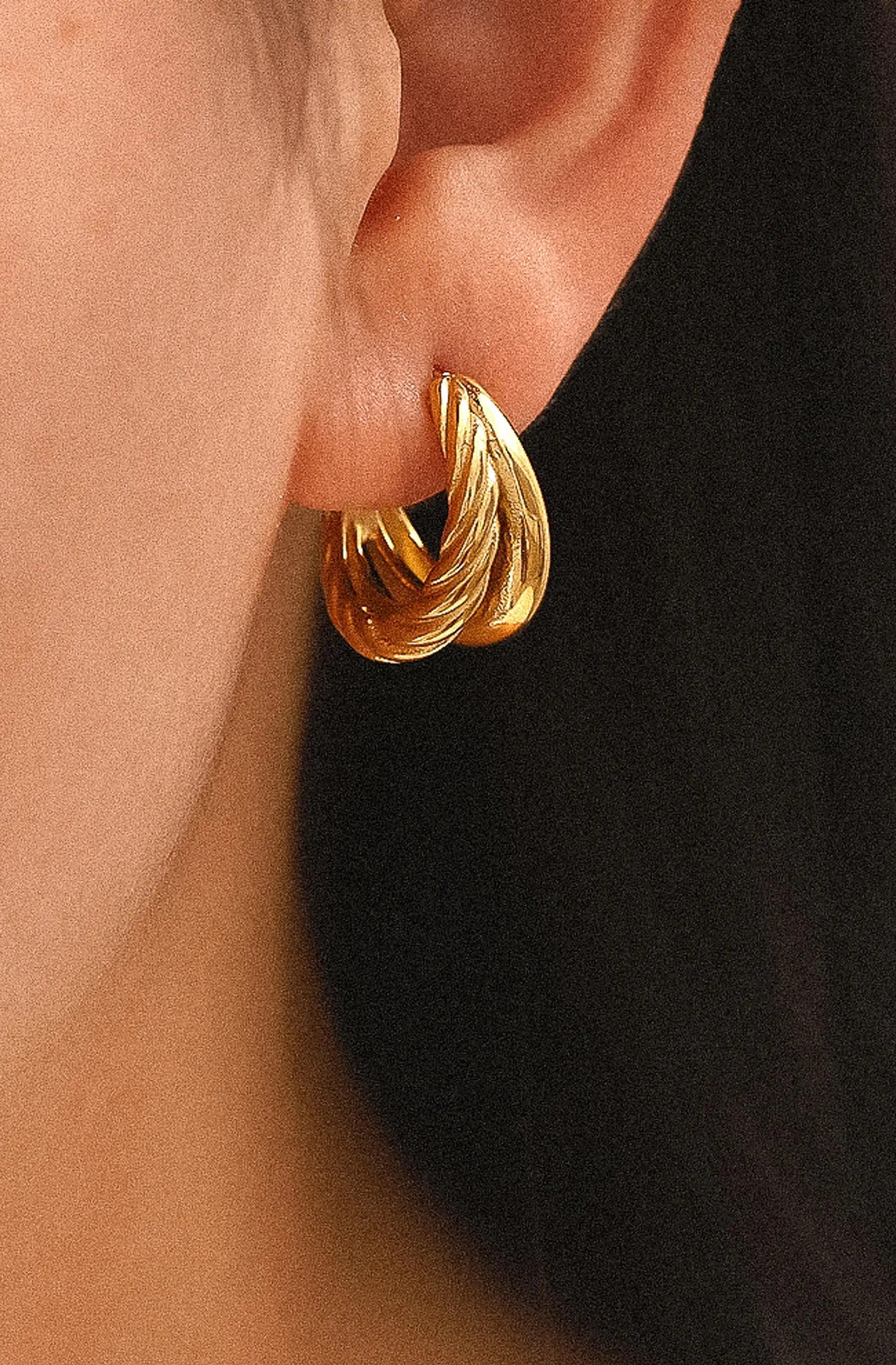 Ghislaine Braided Double Hoop Earrings