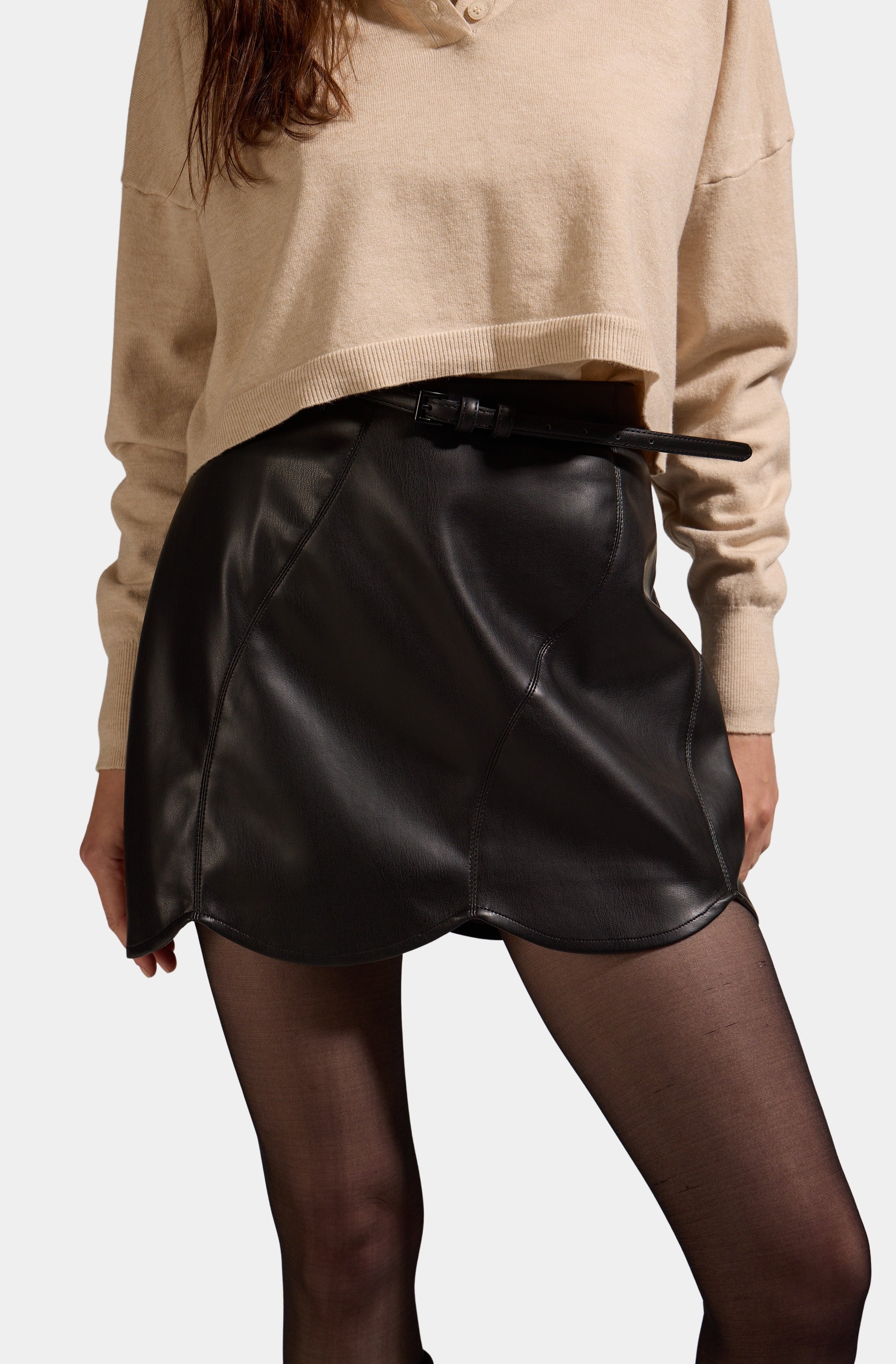 Aerosmith Vegan Leather Skirt