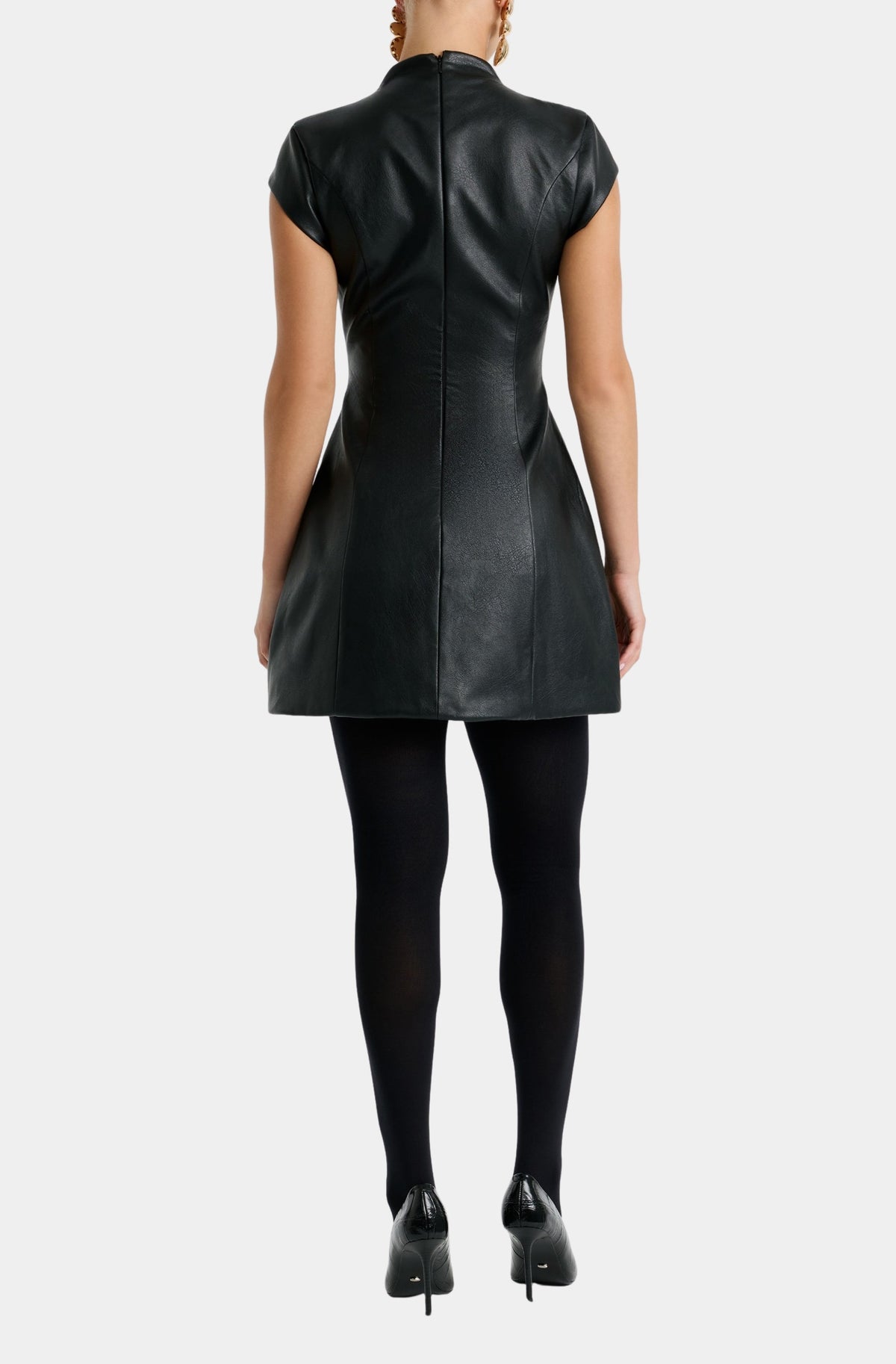 Delphi Vegan Leather Mini Dress