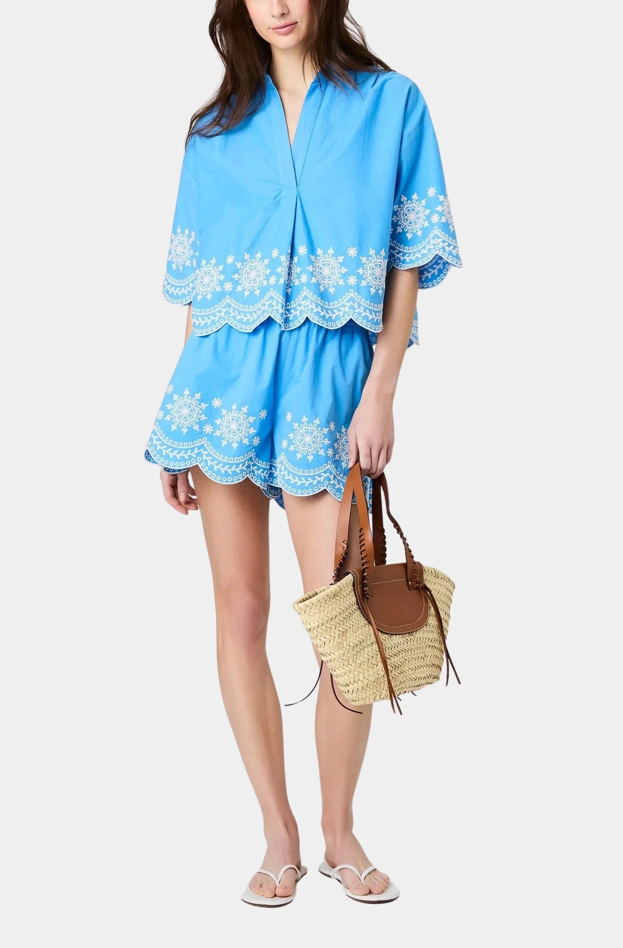 Alissa Cotton Embroidered Popover