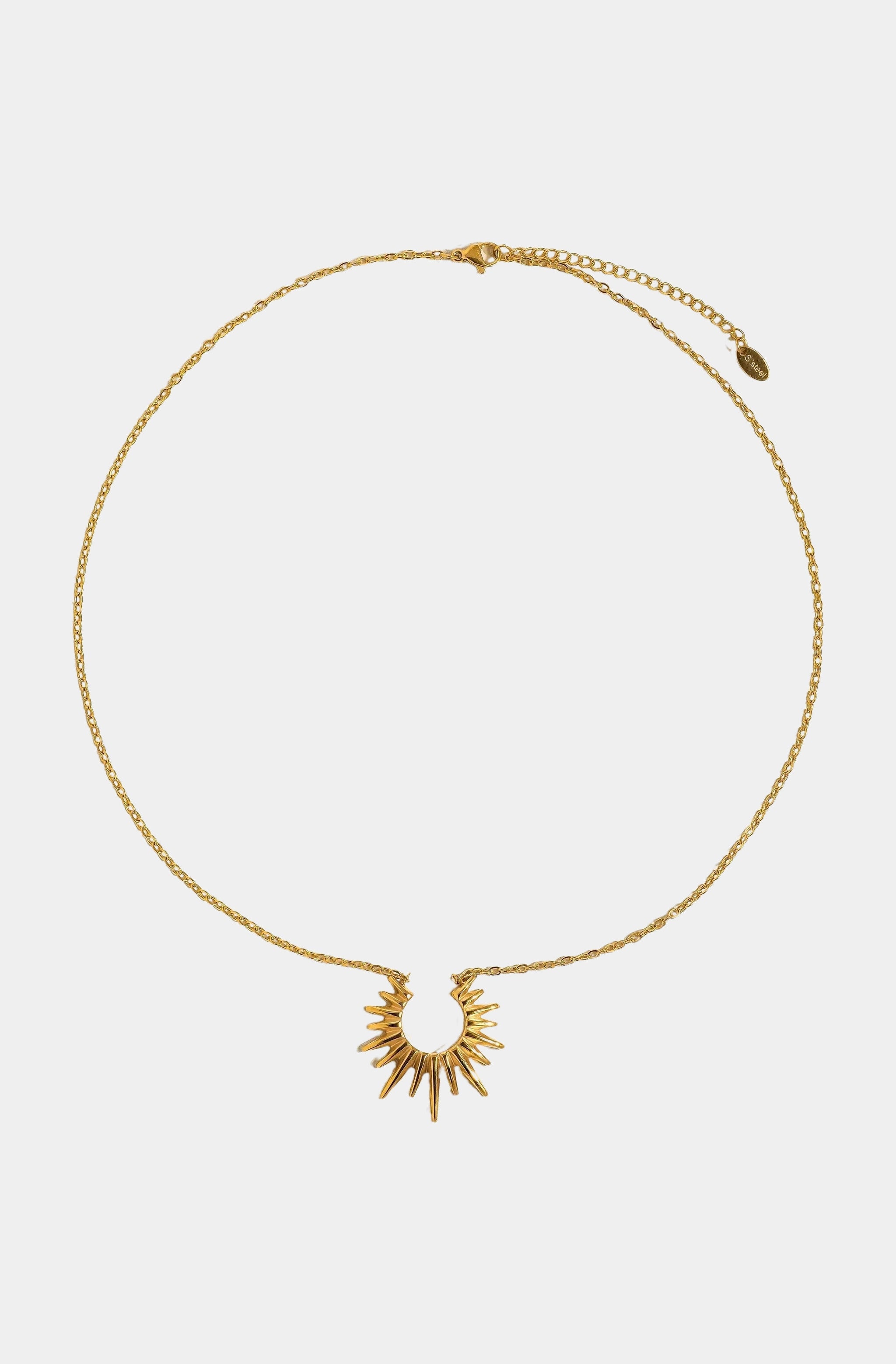 Muse Non-Tarnish Gold Sun Necklace