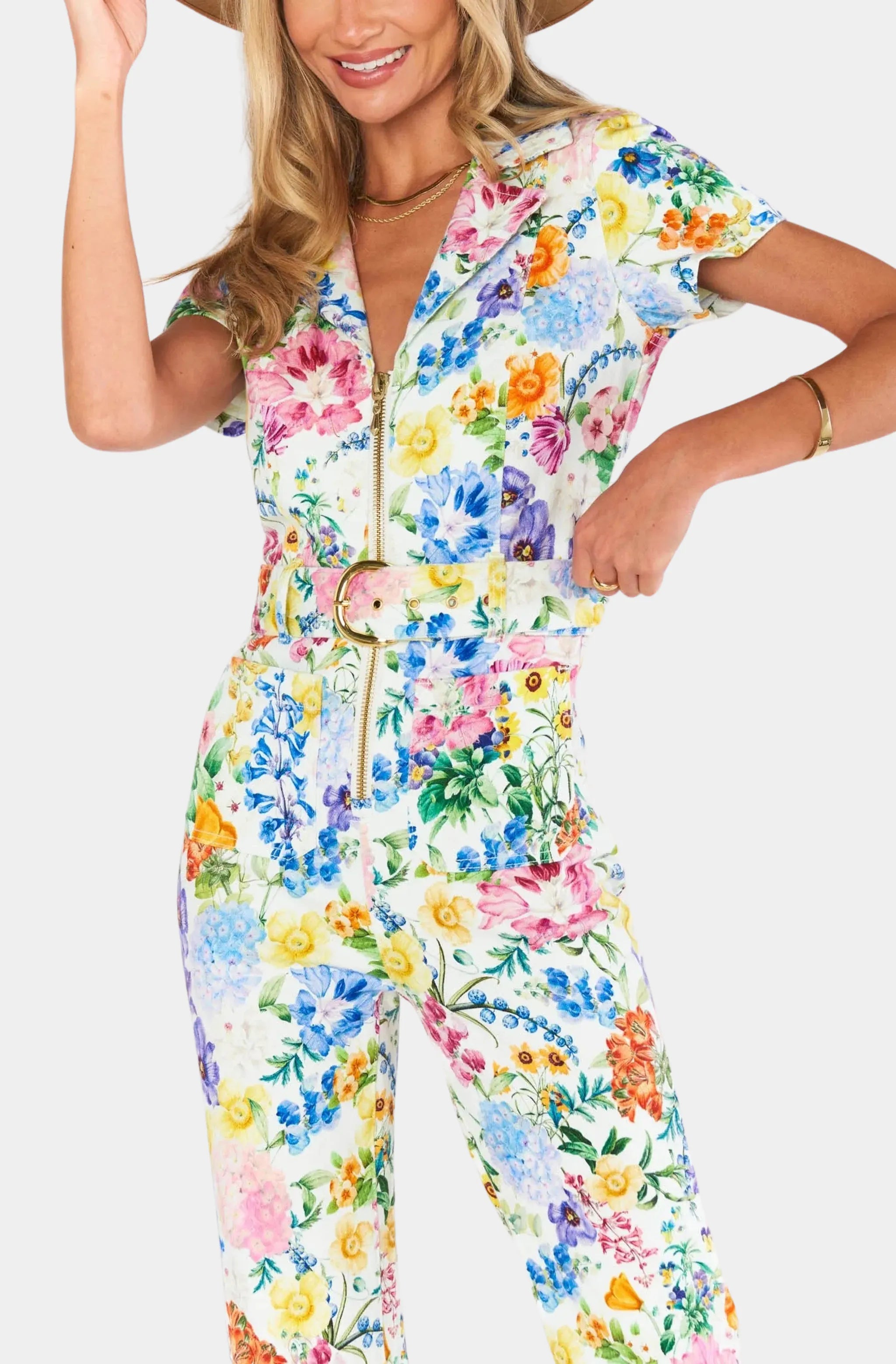 Jacksonville Short Sleeve Crop Jumpsuit